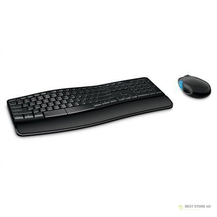 Microsoft L3V-00009 Sculpt Comfort Desktop Multimedia, bezprzewodowy, baterie w zestawie, NORD, klawiatura numeryczna, czarny