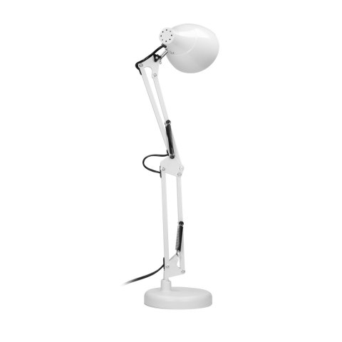 DIAN lampa biurkowa. 60W stalowa, biała