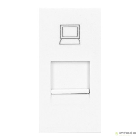 NOEN RJ45, gniazdo modułowe 22,5x45mm RJ45 cat 5e, białe NOEN RJ45, gniazdo modułowe 22,5x45mm RJ45 cat 5e, białe