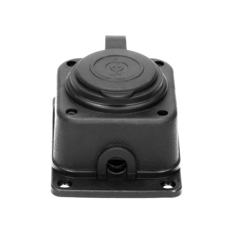 Rozgałęźnik bryzgoszczelny i odporny na uderzenia, IP44, 1 gniazdo 2P+Z, 16A, 230V AC, gumowy, uniepalniony, wersja schuko