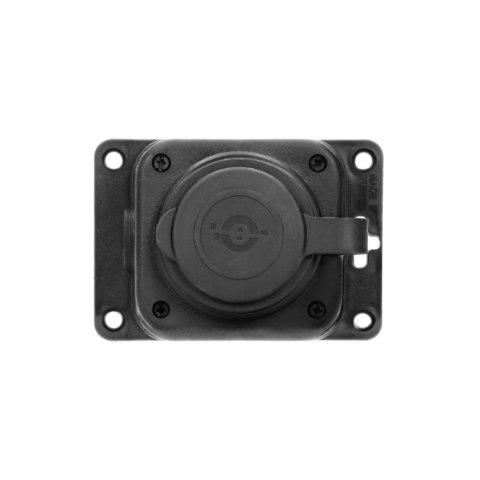 Rozgałęźnik bryzgoszczelny i odporny na uderzenia, IP44, 1 gniazdo 2P+Z, 16A, 230V AC, gumowy, uniepalniony, wersja schuko