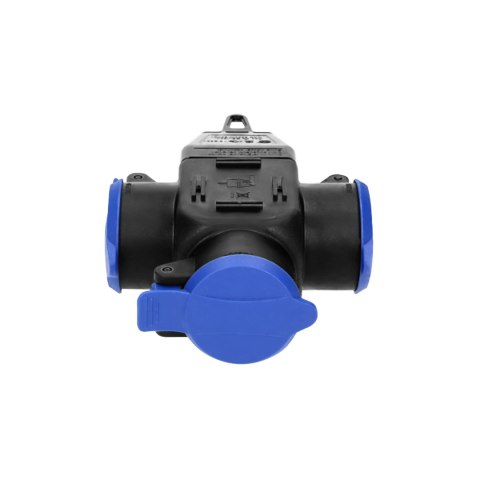 Rozgałęźnik bryzgoszczelny i odporny na uderzenia, IP44, 3 gniazda 2P+Z, 16A, 230V AC, wersja schuko