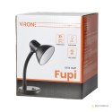 FUPI, lampa biurkowa, 40W, E27, stal + tworzywo, czarna