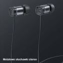 USAMS stereo sluchátka EP-46 USB-C černá / černá 1,2m HSEP4603
