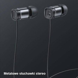 USAMS Stereo Headphones EP-46 USB-C black/black 1.2m HSEP4603