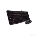 Zestaw klawiatury i myszy Logitech MK120, przewodowy, mysz w zestawie, RU, port USB, czarny