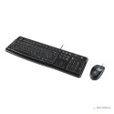 Zestaw klawiatury i myszy Logitech MK120, przewodowy, mysz w zestawie, RU, port USB, czarny