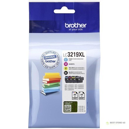 Brother LC3219XLVALDR Ink cartridges, Black, Cyan, Magenta, Yellow