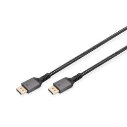 Digitus Kabel połączeniowy DisplayPort 1.4 DB-340201-010-S Czarny, DP do DP, 1 m