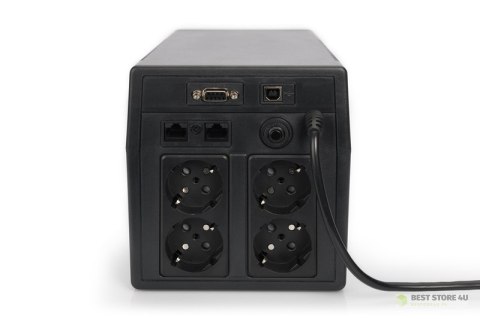 Digitus Line-Interactive UPS DN-170076, 2000VA/1200W 12V/9Ah x2 battery, 4x CEE 7/7, USB, RS232, RJ45,LCD, Simulated sine wave, Digitus Line-Interactive UPS DN-170076, 2000VA/1200W 12V/9Ah x2 battery, 4x CEE 7/7, USB, RS232, RJ45,LCD, Simulated sine wave,