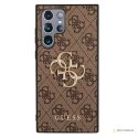 Guess 4G Big Metal Logo - Etui Samsung Galaxy S22 Ultra (brązowy)