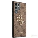 Guess 4G Big Metal Logo - Etui Samsung Galaxy S22 Ultra (brązowy)