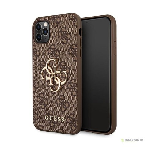 Guess 4G Big Metal Logo - Etui iPhone 11 Pro (brązowy)