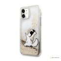 Karl Lagerfeld Liquid Glitter Choupette Fun - Etui iPhone 11 (złoty)