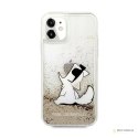 Karl Lagerfeld Liquid Glitter Choupette Fun - Etui iPhone 11 (złoty)