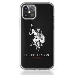 US Polo Assn Big Double Horse Logo - Etui iPhone 12 / iPhone 12 Pro (czarny)