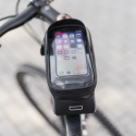 Waterproof Bike Bag with Covered Phone Holder Model02 Black