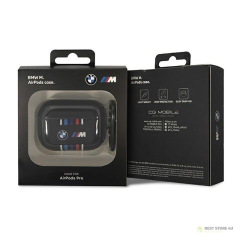 BMW Multiple Colored Lines - Etui AirPods Pro (Czarny) BMW Multiple Colored Lines - Etui AirPods Pro (Czarny)
