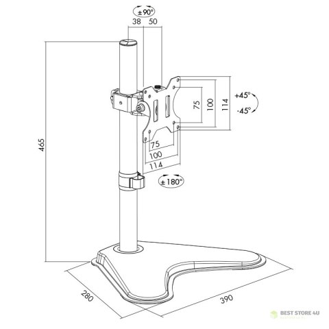 Logilink Desk Mount, BP0044, 13-32 ", Maksymalna waga (pojemność) 8 kg, Czarny Logilink Desk Mount, BP0044, 13-32 ", Maksymalna waga (pojemność) 8 kg, Czarny