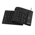 Logilink Flexible waterproof Keyboard USB + PS/2 ID0019A Flexible keyboard, DE, Black