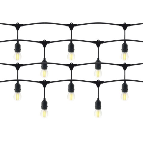 Zestaw girlanda oświetleniowa - 1 sznur 10 m (10 opraw) + 10 żarówek LED 1W E27, 3000K + 1 żarówka gratis