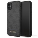 Guess 4G Metal Gold Logo - Etui iPhone 11 (szary)