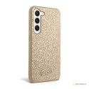 Guess Glitter Flakes Metal Logo Case - Etui Samsung Galaxy S23+ (złoty)