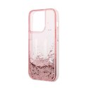 Karl Lagerfeld Liquid Glitter Big Logo Case - Etui iPhone 14 Pro (różowy)