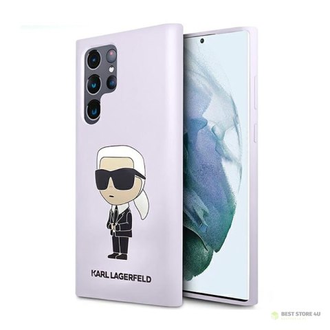 Karl Lagerfeld Silicone NFT Ikonik - Etui Samsung Galaxy S23 Ultra (fioletowy)