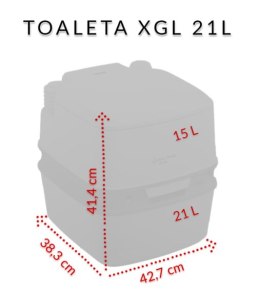 Toaleta turystyczna THETFORD QUBE XGL 21L przenośna ze wskaźnikiem wypełnienia zbiornika - 92845