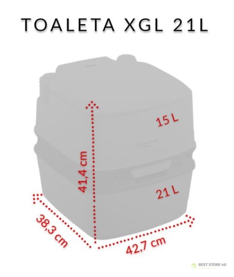 Toaleta turystyczna THETFORD QUBE XGL 21L przenośna ze wskaźnikiem wypełnienia zbiornika - 92845 Toaleta turystyczna THETFORD QUBE XGL 21L przenośna ze wskaźnikiem wypełnienia zbiornika - 92845