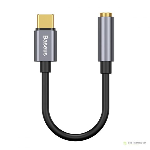 Baseus adapter L54 USB-C do jack 3,5 mm ciemno-szary