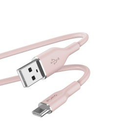PURO ICON Soft Cable - Kabel USB-A do USB-C 1.5 m (Dusty Pink)