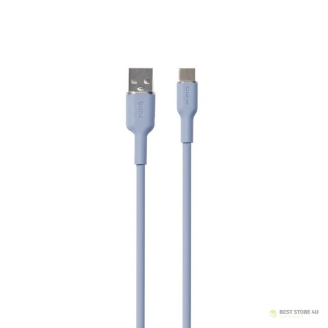PURO ICON Soft Cable - Kabel USB-A do USB-C 1.5 m (Powder Blue) PURO ICON Soft Cable - Kabel USB-A do USB-C 1.5 m (Powder Blue)