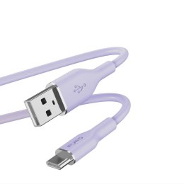 PURO ICON Soft Cable - Kabel USB-A do USB-C 1.5 m (Tech Lavender)