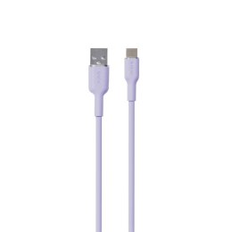 PURO ICON Soft Cable - Kabel USB-A do USB-C 1.5 m (Tech Lavender)