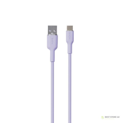 PURO ICON Soft Cable - Kabel USB-A do USB-C 1.5 m (Tech Lavender) PURO ICON Soft Cable - Kabel USB-A do USB-C 1.5 m (Tech Lavender)
