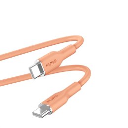 PURO ICON Soft Cable - Kabel USB-C do USB-C 1.5 m (Apricot)