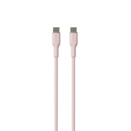 PURO ICON Soft Cable - Kabel USB-C do USB-C 1.5 m (Dusty Pink)