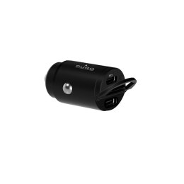PURO Mini Car Fast Charger - Ładowarka samochodowa 2 x USB-C Power Delivery 30 W (czarny)