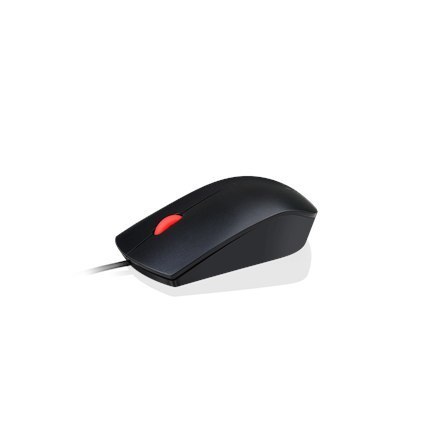 Lenovo Essential USB Wired Mouse, 1600 DPI, 1,8 m, 3 przyciski, czarna Lenovo