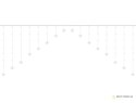 Kurtyna świetlna 136LED - zimny biały 31V KŚ11338