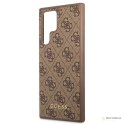 Guess 4G Metal Gold Logo - Etui Samsung Galaxy S22 Ultra (brązowy)