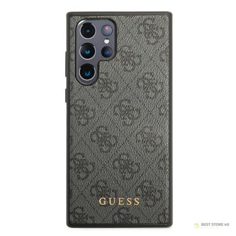 Guess 4G Metal Gold Logo - Etui Samsung Galaxy S22 Ultra (szary) Guess 4G Metal Gold Logo - Etui Samsung Galaxy S22 Ultra (szary)