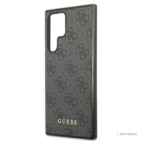 Guess 4G Metal Gold Logo - Etui Samsung Galaxy S22 Ultra (szary) Guess 4G Metal Gold Logo - Etui Samsung Galaxy S22 Ultra (szary)