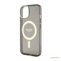 Guess Glitter Gold MagSafe - Etui iPhone 14 Plus (Czarny)