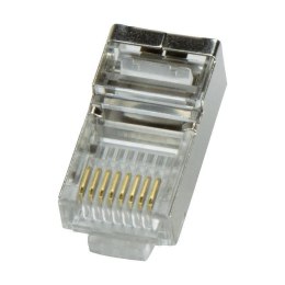 Logilink MP0003 CAT5e Modular PlugSuitable for 8P8C Round CableConnector shieldedGold-plated contacts