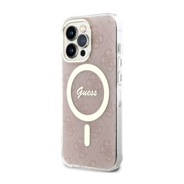 Guess 4G MagSafe - Etui iPhone 13 Pro (Różowy)