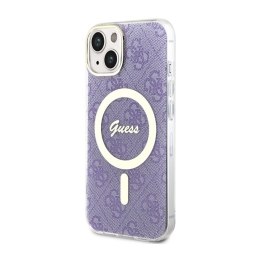 Guess 4G MagSafe - Etui iPhone 14 Plus (Purpurowy)
