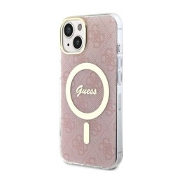 Guess 4G MagSafe - Etui iPhone 14 Plus (Różowy)
